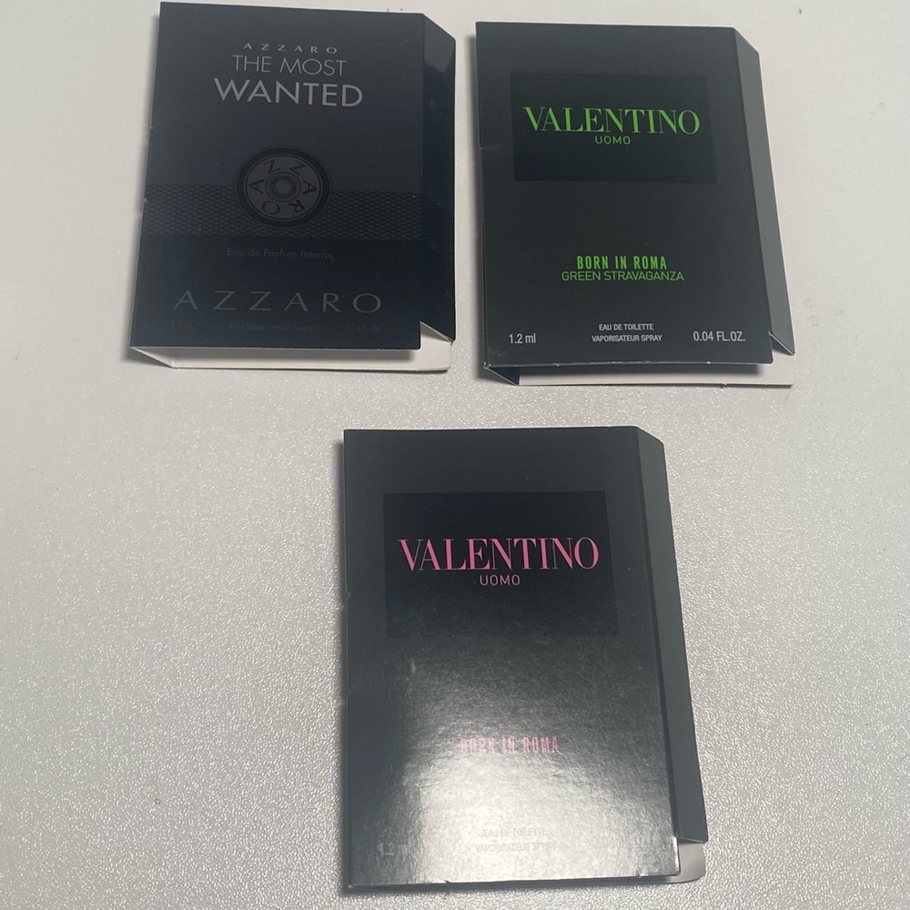 3 Travel Size Fragrances Valentino and Azzaro Fragrance Set for Men